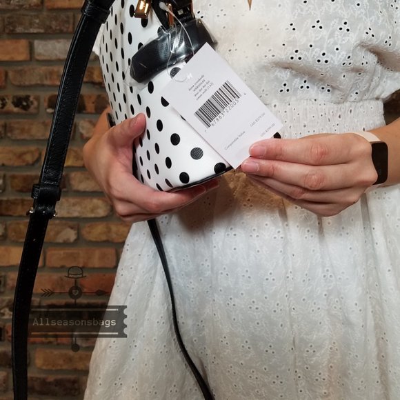 Kate Spade Staci Dot Dot Dot Dome Crossbody White - Picture 2 of 7